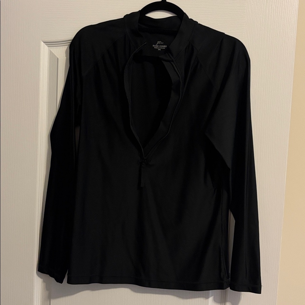 J crew active long sleeve rash guard black